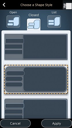 Välilehtien muodoille on 15 erilaista teemaa